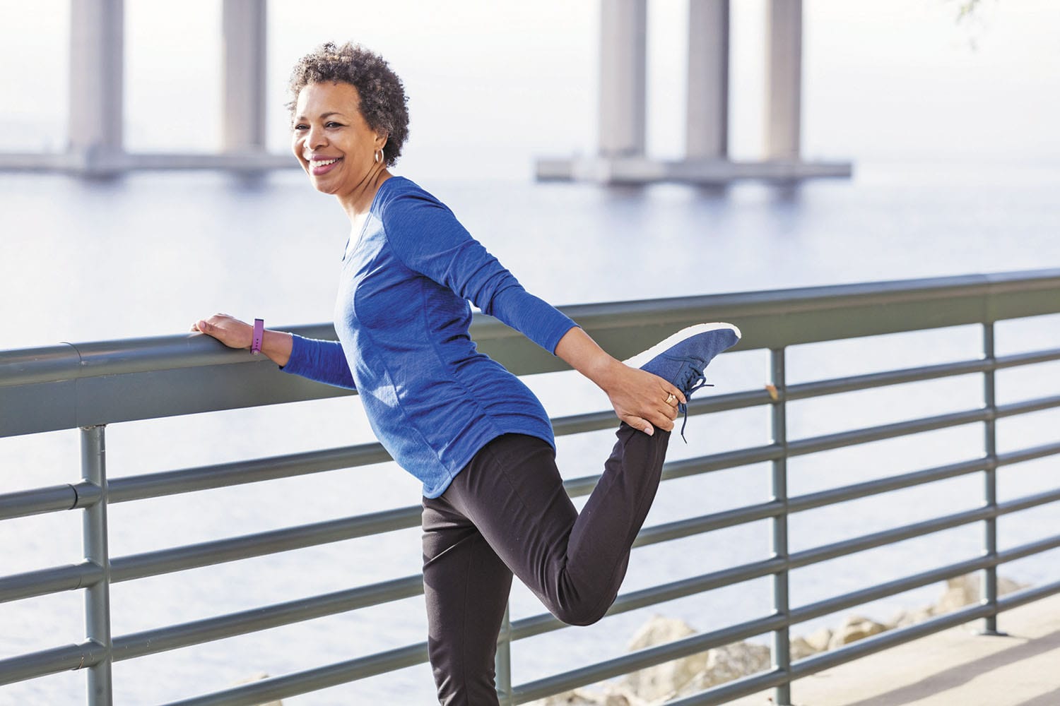 woman stretching